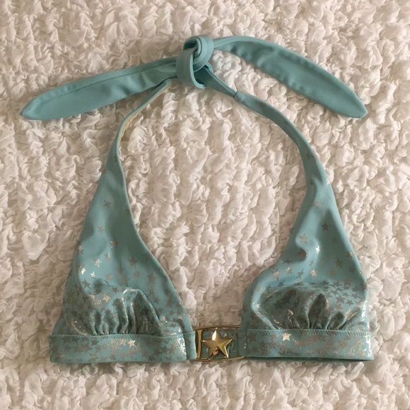 Victoria's Secret Other - Mint Blue and Silver Stars Bikini Top